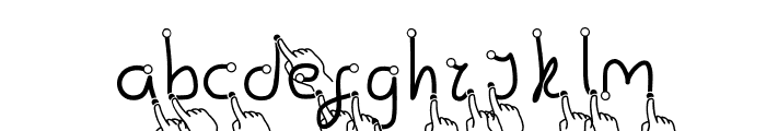 Gesture-Hand Font LOWERCASE