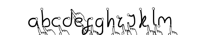 Gesture Hand Font LOWERCASE
