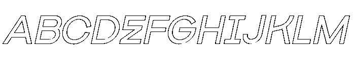 Getboreg Hollow Italic Font UPPERCASE