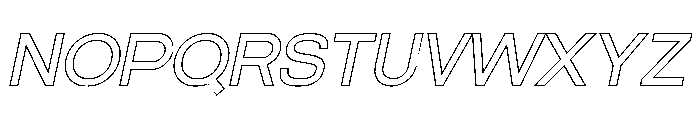 Getboreg Hollow Italic Font UPPERCASE
