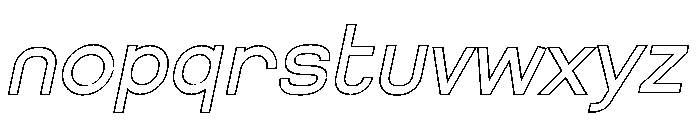 Getboreg Hollow Italic Font LOWERCASE