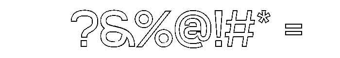 Getboreg Hollow Font OTHER CHARS