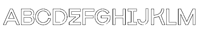 Getboreg Hollow Font UPPERCASE