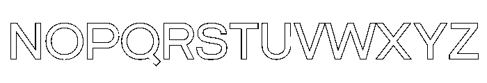 Getboreg Hollow Font UPPERCASE
