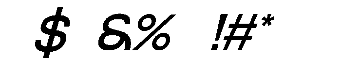 Getboreg Italic Font OTHER CHARS