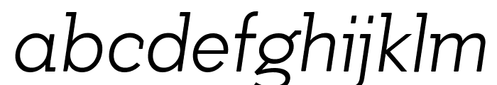 Getho Light Italic Font LOWERCASE