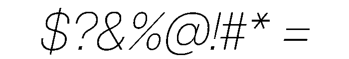 Geist 100italic Font OTHER CHARS