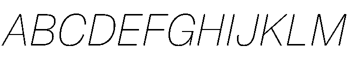 Geist 100italic Font UPPERCASE