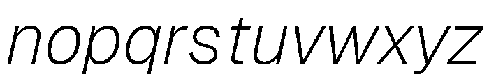 Geist 200italic Font LOWERCASE