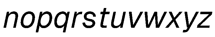 Geist Italic Font LOWERCASE