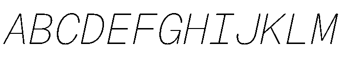 Geist Mono 100italic Font UPPERCASE