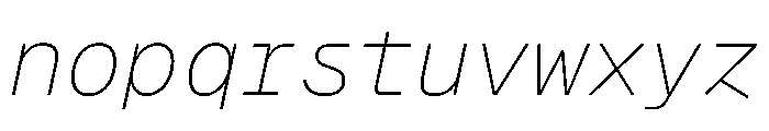 Geist Mono 100italic Font LOWERCASE