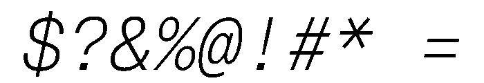 Geist Mono 200italic Font OTHER CHARS