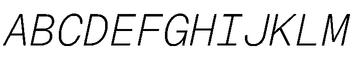 Geist Mono 200italic Font UPPERCASE