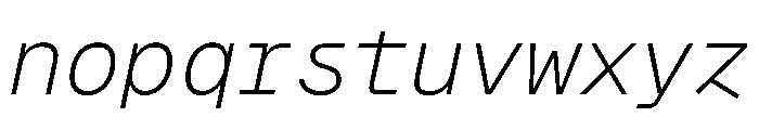 Geist Mono 200italic Font LOWERCASE