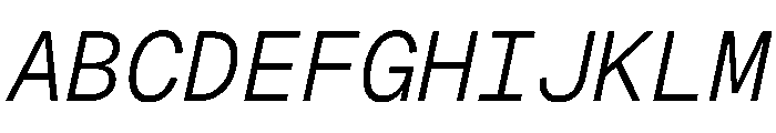 Geist Mono 300italic Font UPPERCASE