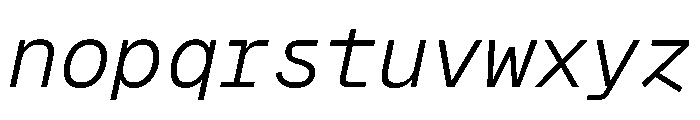 Geist Mono 300italic Font LOWERCASE
