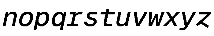 Geist Mono 500italic Font LOWERCASE