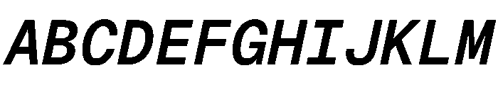 Geist Mono 600italic Font UPPERCASE