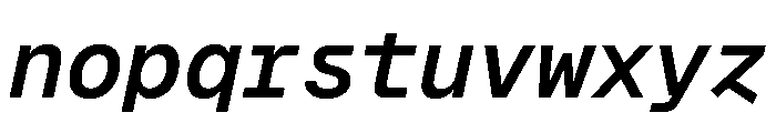 Geist Mono 600italic Font LOWERCASE