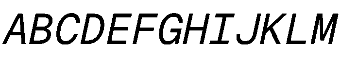 Geist Mono Italic Font UPPERCASE