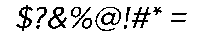 Geom 300italic Font OTHER CHARS