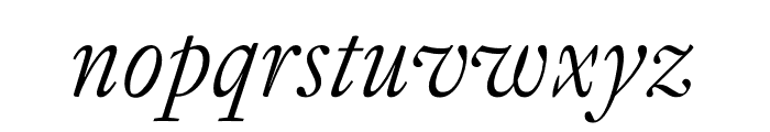Genath Light Italic Font LOWERCASE