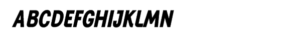 Generation Gothic Condensed Extra Bold Italic Sample