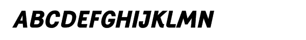 Generation Gothic Extra Bold Italic Sample