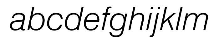 GenevaLght Oblique Font LOWERCASE