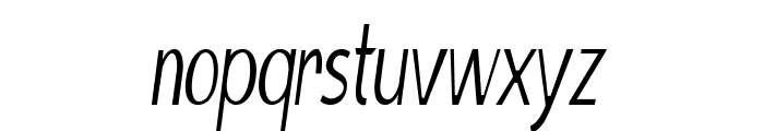Genosa-CondensedItalic Font LOWERCASE