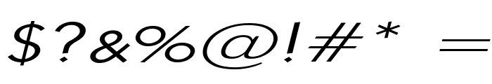 Geo 112 Extended Italic Font OTHER CHARS