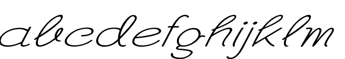Georgio-ExtraexpandedItalic Font LOWERCASE