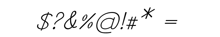 Georgio-Italic Font OTHER CHARS
