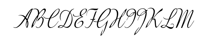 GershwinScript-CondensedItalic Font UPPERCASE
