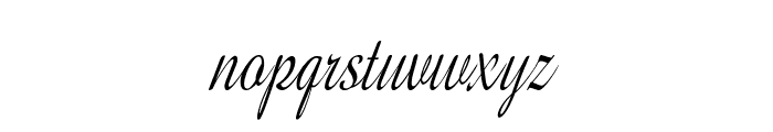 GershwinScript-CondensedItalic Font LOWERCASE