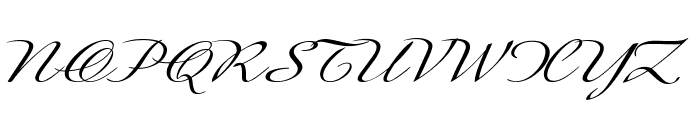 GershwinScript-ExpandedItalic Font UPPERCASE