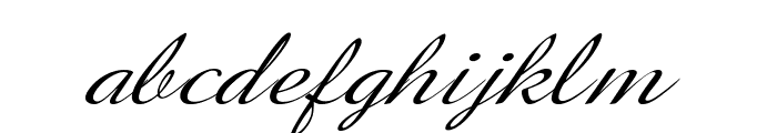 GershwinScript-ExpandedItalic Font LOWERCASE