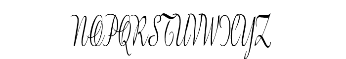 GershwinScript-ExtraCondReg Font UPPERCASE