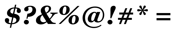 Georgia Bold Italic Font OTHER CHARS