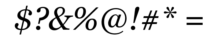 Georgia Italic Font OTHER CHARS