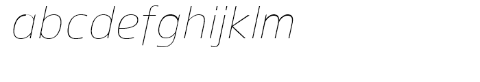 Gelder Sans Thin Italic Font LOWERCASE
