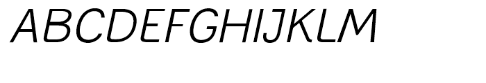 Generation Gothic Light Italic Font UPPERCASE