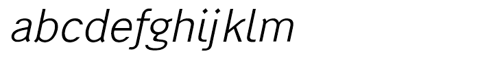 Generation Gothic Light Italic Font LOWERCASE