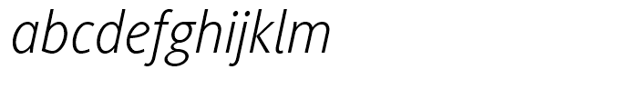 Generis Sans Light Italic Font LOWERCASE
