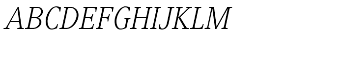 Generis Serif Light Italic Font UPPERCASE