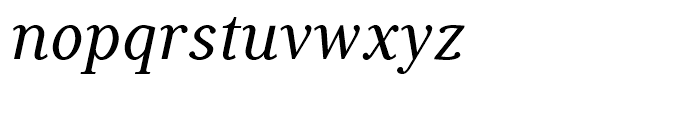 Generis Serif Medium Italic Font LOWERCASE