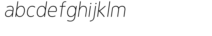 Genius ExtraLight Italic Font LOWERCASE