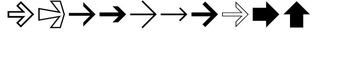 Geometric Arrows Regular Font OTHER CHARS