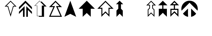 Geometric Arrows Regular Font LOWERCASE